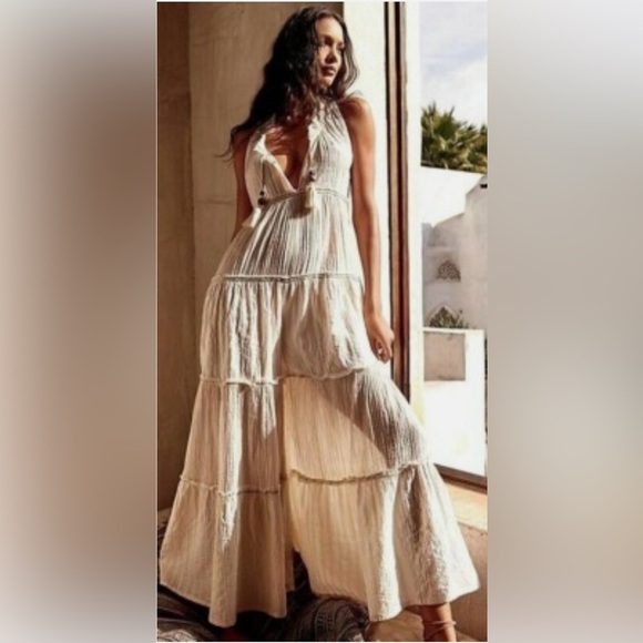 FREE PEOPLE sheer beach bum jumpsuit-small like new - Picture 1 of 13